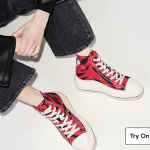 R13 Kurt Zebra platform sneakers 40 10